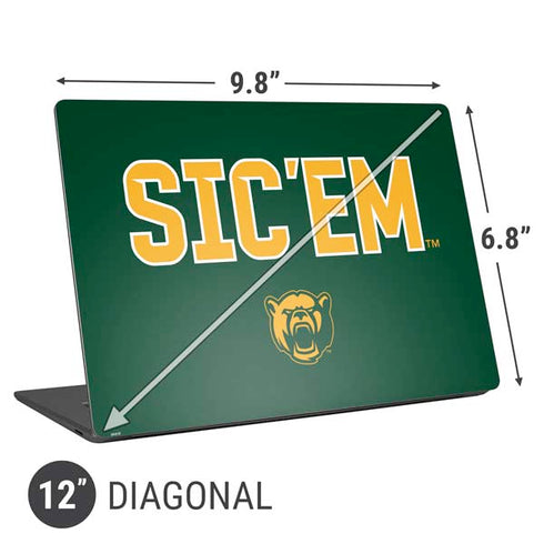 Baylor University Sic Em Green Universal Laptop 12in (9.8 x 6.8in) Skin